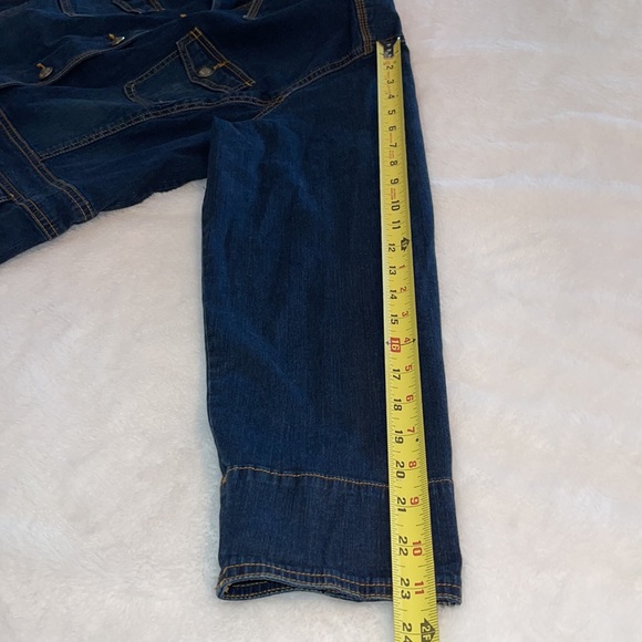 Chicos Platinum Women’s Dark Denim 4-Pocket Stretch Jacket Size 3 - Picture 8 of 11